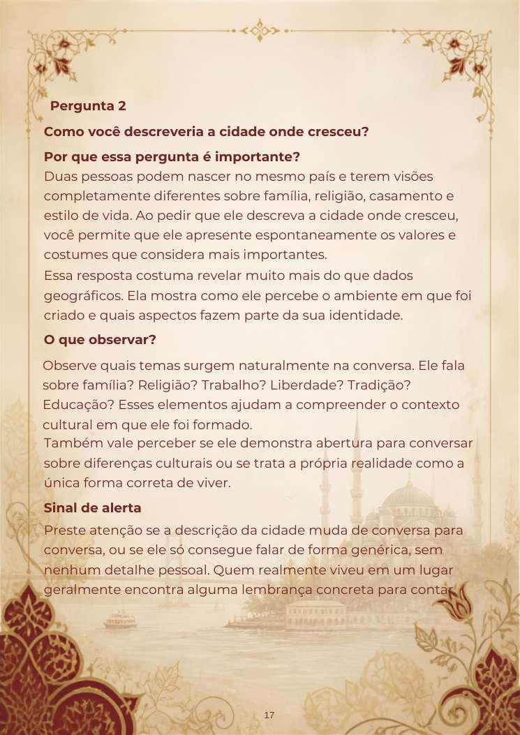 Página com uma das 50 perguntas do e-book